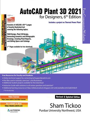 cover image of AutoCAD Plant 3D 2021 for Designers